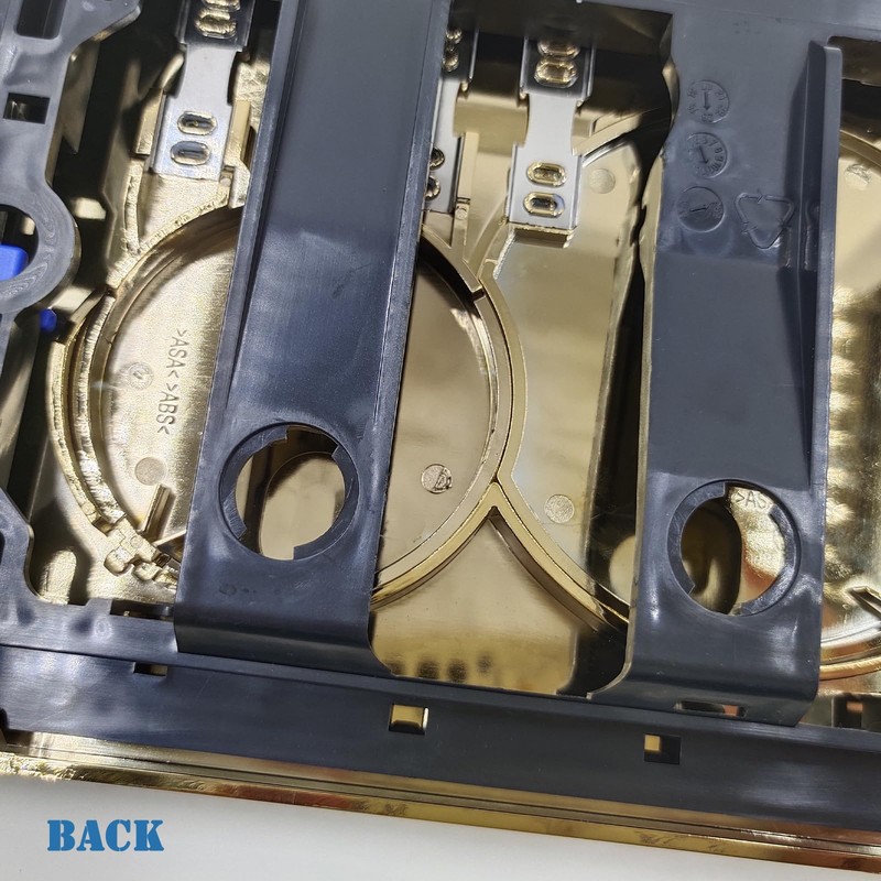 VALLVATER Dual-Flush Actuator Plate Compatible with Geberit 115.770.46.6, Brushed Gold