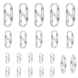 MOCOXYKLXY Carabiner, S-Shaped, Small, Ultra Lightweight, Durable, Key Holder, Multi-functional, Portable, Convenient, Household Goods, Anti-Theft, Anti-loss, Zinc Alloy, Outdoor Equipment, Mountain