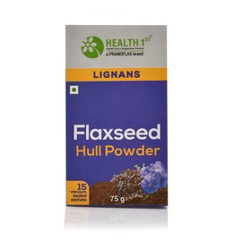 HEALTH 1st Flaxseed Hull Powder Lignans, 75 Grams (15 sachets x 5 Gm)