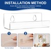 WinHoliLux 12Pcs Clear Acrylic Vinyl Record Wall Mount Shelves