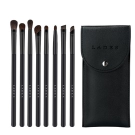 MSQ 8 PCS Eye Makeup Brush Set Angled Brush Precision Eyeshadow Tools Everyday Eye Essentials Makeup Brush Set with Bag Make Up Eye Brush Set