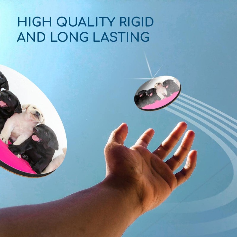 1 x Round Coaster - Labrador Puppies Puppy Dog Cork