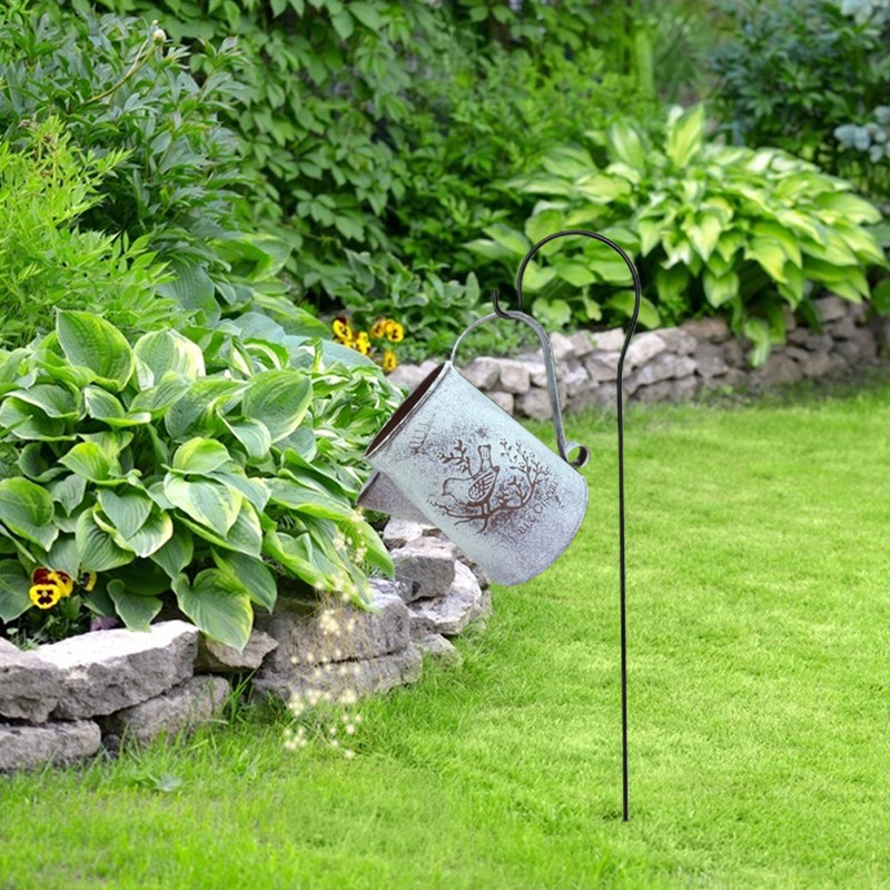 Watering Can with Lights Outdoor Hanging Lantern Metal Waterproof Garden