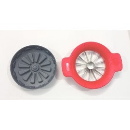 Apple and Pear Slicer12 Slices Thin Apple Slicer and Corer Attached Safety Cover Protect Fingers While in-Use and Blades While in Storage Pack of 1.Multi Color