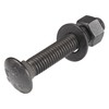 3/8" x 2-1/2" (25 Pack) Black Carriage Bolt Kit, Grade