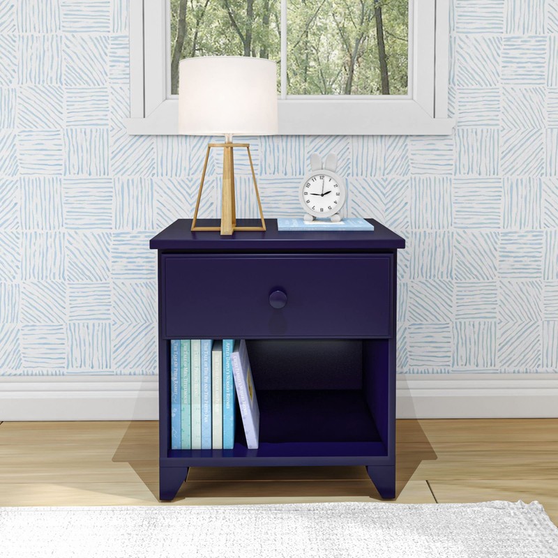 Max & Lily Classic Wood Nightstand with 1 Drawer, Kids