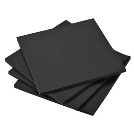 sourcing map Black EVA Foam Sheets 10 x 10 Inch 10mm Thickness for Crafts DIY Projects, 4 Pcs