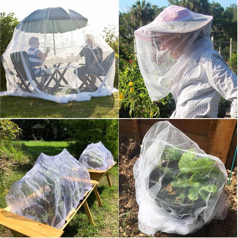 Garden Netting Pest Barrier, Plant Covers 8x24Ft Mesh Mosquito Net