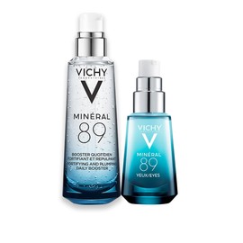 Vichy Minéral 89 Booster Serum 75 ml + Minéral 89 Eye Gel 15 ml | Duo Routine Hydration Face & Eye Contour