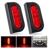 Nilight 6Inch Oval Trailer Tail Light with Flush Mount Grommets