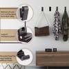 SNOMEL 10 Pieces Aluminum Alloy Folding Coat Wall Hooks with