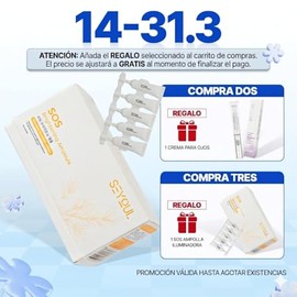 Seyoul SOS Ampoule Facial – Sérum Iluminador con Niacinamida, Ácido Hialurónico y Extractos Botánicos | Hidratación y Apariencia Radiante 7 x 2 ml