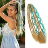 Elastic Dread Ponytail, 22 Inch Boho Braided Dreadlock Hair Extension