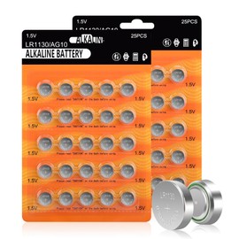 kunying 50 Pack LR1130 Battery,AG10 SG10 389 189 Premium Alkaline Battery 1.5V Button Coin Cell Batteries