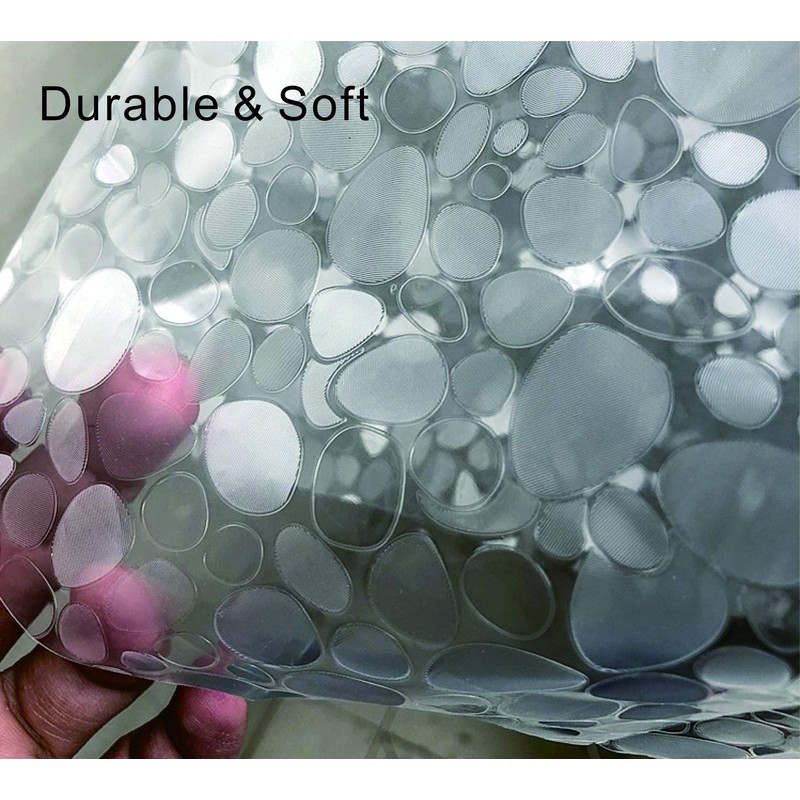 SUJAYU EVA Shower Curtain Liner with 12 Plastic Hooks, 72x72