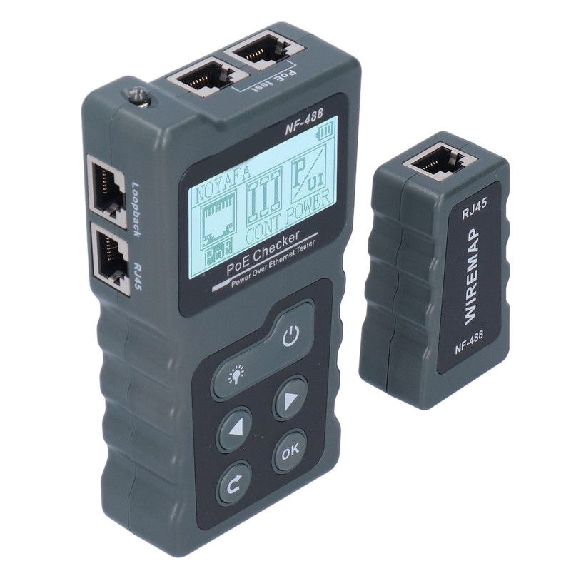 NF‑488 LCD Ethernet POE Tester Automatic Identification POE Detector Checker