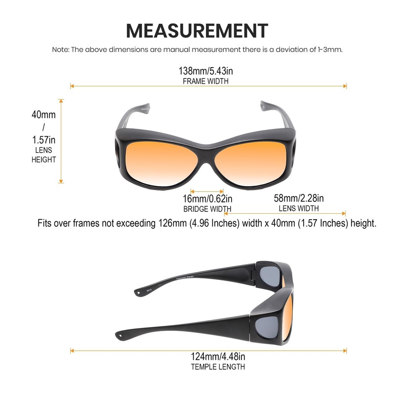 Medspex Fl011 Color Therapy Mood Glasses Black/Orange Photophobia Fluorescent Light
