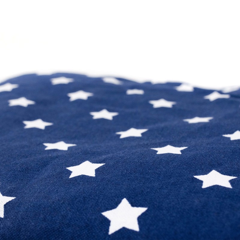 Linseed Cushion 19 x 19 cm Stars Blue - Small