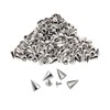 zhuohai 100 Pairs Cone Spikes Screwback Studs, Cone Silver Studs
