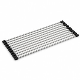 Stainless Steel Dish Drying Rack for Kitchen Sink – Drainage Spout Design for Organized Countertop Storage