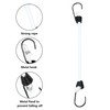 PDETVEO 10PCS 4 Inch Mini Bungee Cords with Hooks, White
