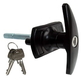 Garage Door Parts Cardale Black Powder Coated T Handle