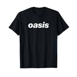 Oasis – White Logo On Black T-Shirt