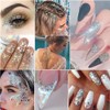 Holographic Nail Art Glitters Sequins 3D Flakes Supplies - Shiny