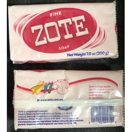 Zote Pink Laundry Soap Washing Clothes Detergent 7 oz  -2 Bar