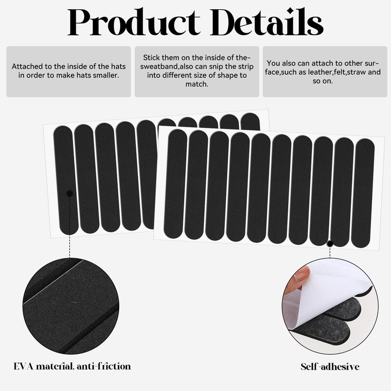 20 Pcs Hat Sizer Reducer Insert, Hat Inserts To Make