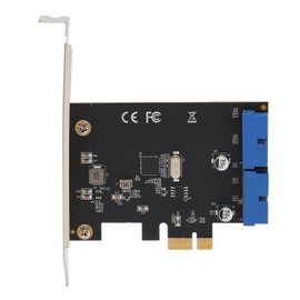 2 Port PCI Express to Dual 20pin USB 3.0 Cards 5Gbps PCI Express USB3.0 Card Adapter for Desktop PC