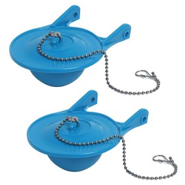 3 Inch Toilet Flapper Replacement Compatible with Gerber 99-788, Rubber Toilet Flapper Replacement Kit with Stainless Chain, Water-Saving Toilet Bowl Stopper Blue(2Pack)