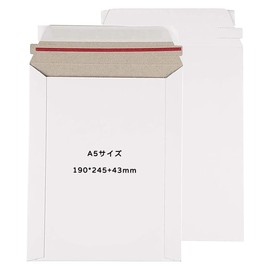 Cardboard Envelopes, A5 Size, Square 5 Envelopes, Set of 10, Width 7.5 inches (190 mm), Height 9.6 inches (245 mm), Mail-bin Compatible, Business Envelopes, Letter Case, International Mail, Courier