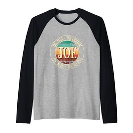 Joe vintage for men gift idea funny name gifts Raglan Baseball Tee