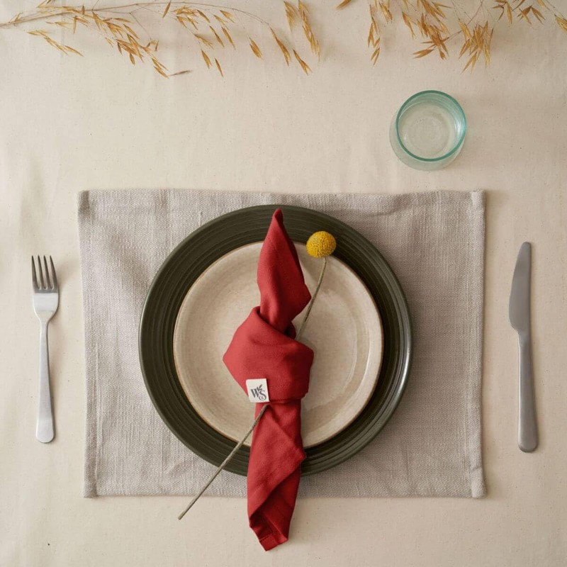 Wild & Stone | Organic Cotton Napkins | Herringbone Weave