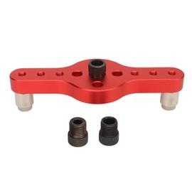 Vertical Pocket Hole Jig Aluminum Alloy Accurate Dowelling Self Centering Drill Guide for Woodworking Red