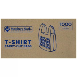 Ironclad T-Shirt Carryout Bags- Thank You/Gracias - 1000 ct.