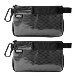 GOBAGS Production Zipper Bags - Electronics & Camera Accessories Bag - Cable organizer, Gear Accessory Pouch, Travel Camera Essentials (Small, Black, 2 pack)