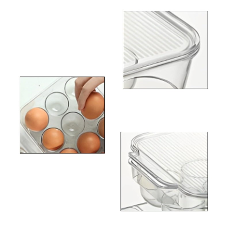 Eabdice Fridge Egg Container, Egg Fridge Container, Fridge Egg Holder,