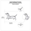 JERWLI Dachshund Earrings 925 Sterling Silver Stud Earrings Dachshund Jewelry