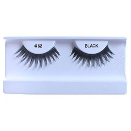 10 Pairs 100% Human Hair False Eyelashes Natural Black #62