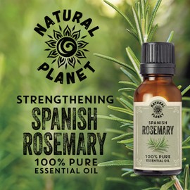 Natural Planet Spanish Rosemary Essential Oil 15ML Natural Pure & Undiluted Therapeutic Grade Cruelty Free