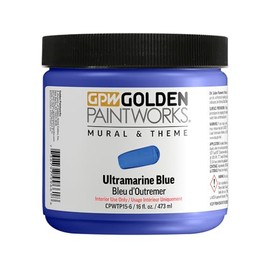 GOLDEN PAINTWORKS Mural & Theme, Ultramarine Blue, 16 oz., Professional Acrylic Paint, Mural Paint, Interior Use Only