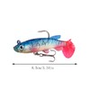 Pack of 5 rubber fish, fishing lure set, zander bait,