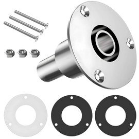 Epicover Marine Grade 316 Stainless Steel Thru-Hull Vent, Boat Deck Exhaust Port with Mounting Gaskets, Heavy Duty Air Vent Fitting for Heater Fuel Tank, Complete Installation Kit
