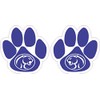 StickerTalk Mirrored Paw Prints with Cougar Mascots Vinyl Stickers, 2.75