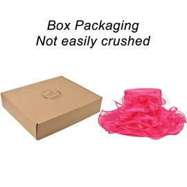 YIDINGCO 2025 Kentucky Derby Hats for Women Girls Ladies, Organza Church Tea Party Wedding Fascinator Hat UV Protection Sun Hat Rose Red