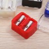 1Pc Black Dual-Pencil Sharpener,2 Hole Sizes for Cosmetic Pencil Eyeliner