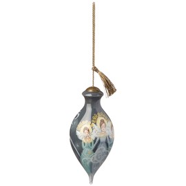 Ne'Qwa Art Standard Brilliant Peace on Earth 3 Angel Ornament, Multi