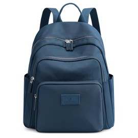 FORRICA Backpack Womens Casual Daypack Nylon Rucksack Girls School Bag Multiple Pockets Ladies Back Pack for Travel College Daily Blue